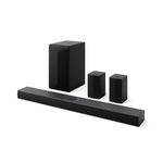 LG S70TR Soundbar TV 500W 5.1.1 Channels with Wireless Subwoofer, Rear Speaker Included, Dolby Atmos, DTS:X, Central Speaker Up Firing, HDMI Passthrough 4K 120Hz, AI Sound Pro