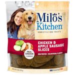 Milo'S Kitchen Chicken & Apple Sausage Slices Dog Treats, 10-Ounce (Pack of 5)