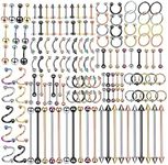 Oveta 150PCS Body Piercing Jewelry 