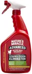 Nature’s Miracle Advanced Stain & Odor Eliminator, 32 Ounces, Sunny Lemon Scent, Severe Mess Enzymatic Formula For Tough Pet Messes