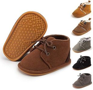 Meckior Baby Booties Newborn Infant Unisex Baby Girls Boys Velvet Rubber Anit-Slip Sole Shoes Toddler Fleece Cozy Winter Warm Prewalker Boots