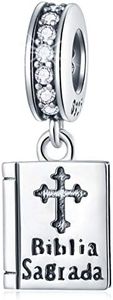 925 Sterling Silver Christian Theme Charms, Sparkling Religious Cross, Yin Yang Balance Charms, Keep Faith Beads, Bible Pendant, Gifts for Christmas/Mothers Day, fits European Bracelet or Necklace, Sterling Silver Cubic Zirconia, Cubic Zirconia