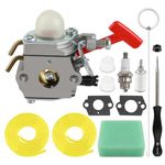 MOTOALL WT-458 Carburetor Replace for Homelite A03003 A03002 A04445A A04445 ST145 ST155 ST175 ST185 ST275 ST285 ST385 ST485 SX135 GST18 HBC18 HBC28 HBC30 HLT15 HLT16 HLT18 HLT28 String Trimmer