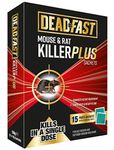 Deadfast 20300393 Mouse and Rat Killer Plus Poison, 15 Sachets - Green