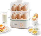 KAWU Double-layer Egg Cooker, Fast Electric Egg Boiler, Small Breakfast Machine, Safe and Easy to Operate, can Accommodate 12 Eggs, Suitable for RV Travel, Steamed Corn and Bread in Hotels
