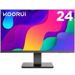 KOORUI 24 Inch Computer Monitor, FHD 1920 x 1080p, 75Hz PC Monitor IPS Display, Frameless, Flicker-Free, Eye Care, HDMI, VGA Ports with 178° Viewing Angle/Tilt/VESA Mountable for Home and Office