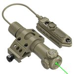 Feyachi GL35 Green Laser Sight Green Dot Rifle Scope with 20mm Picatinny Mount and Pressure Switch Included(Khaki)