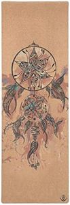 Spiritual Warrior - Akasa Pro Cork Yoga Mat - Premium Printed Natural Eco-Friendly Biodegradable Non-Slip Mat Great for Regular & Hot Yoga, Pilates, Workouts (72 inch x 24 inch x 3mm Thick)