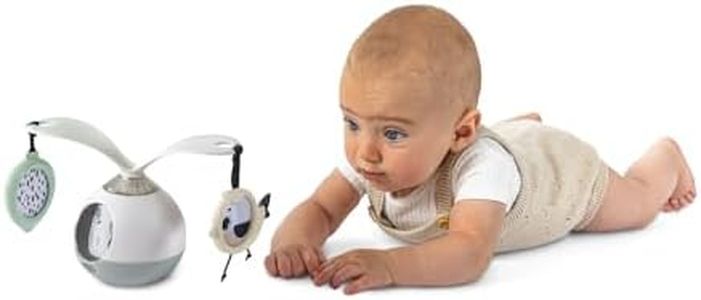 Tiny Love Black & White Decor Collection 2-in-1 Tummy Time Mobile Entertainer - Engaging & Portable Baby Gym with Music, Lights, and Peek-a-Boo Fun, Nursery Mobile, Take Along Mobile