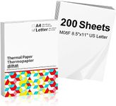 Thermal Paper 8.5" x 11" Letter Size-Multipurpose Thermal Paper 200 Sheets, Printer Paper Compatible with M08F-Letter, MT800, MT800Q and Other Portable Printers