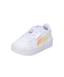 Puma Baby Girls Jada Holo AC Inf White-White-Silver Sneaker - 4 UK (38376101)