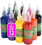 Neliblu Watercolor Paint Set for Kids - Pack of 12 Washable Kids Painting Set with 12 Vibrant Colors - Ideal for Home, Classroom, and Art Parties - Includes Paintbrush for Creative Fun on the Go