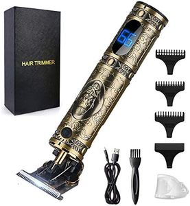 RESUXI Hair Clippers for Men Hair Trimmer for Barbers,Professional Cordless T Blade Trimmer, Beard Edger Liners for Men,Barber Shavers for Hair Cutting,Gold Knight Close-cutting Hair Machine