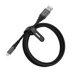 OtterBox Premium Reinforced Braided USB-A to Lightning Cable, MFi Certified, Charging Cable for iPhone and iPad, Ultra-Rugged, Bend and Flex Tested, 2M, Black