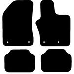 Carsio Carpet Car Mats For Jeep Renegade 2015 onwards 4 Piece Set with 4 Clips Tailored Fit Floor Mat Complete Accessory Black Custom Fitted - All Weather, Anti-Slip Backing & Black Trim