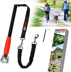 NEWURBAN - Dog Bike Leash - Easy Installation Removal - Hand Free Dog Bicycle - Exerciser Leash - for Exercising - Training Jogging - Cycling and Outdoor - Safe with Pets.r Large walky Plus Biking