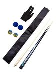 JBB Billiards Cue Stick, 9mm for Billiards/Snooker/Pool with Cue Cover, Glove, 2-Tips and 2-Chalks