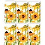 Boston International Bulk 4-Ply Floral Pocket Tissues, Bundle of 6 Packs of 10 Tissues (Sunflowers)