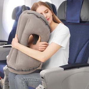 Inflatable Travel Pillow,Multifunction Travel Neck Pillow for Airplane to Avoid Neck and Shoulder Pain,Support Head,Neck,Used for Sleeping Rest, Airplane and Home Use,with Eye Mask, Earplugs
