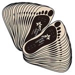 60 Pairs (120 Feets) Spray Tanning Sticky Feet Pads - Disposable, Non-Slip, Clean and Hygienic for Spa or Sunless Airbrush Tanning