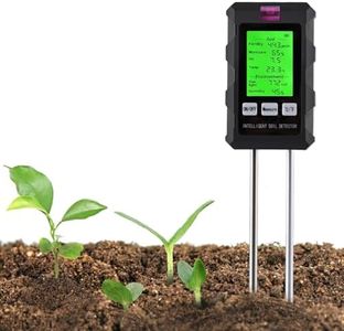 LEUTED Bodenmessgerät 6-in-1 Bodentest Messgerät, Boden-PH-Meter-Tester, Multifunktionaler Bodentester für PH-wert Fruchtbarkeit Temperatur Lichtintensität Bodenfeuchtigkeit und Umgebungsfeuchtigkeit