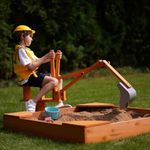 Avenlur Excavator: All-Season Sandbox Digging Toy with Working Crane - Endless Outdoor Adventure for Kids Ages 2 and Up - Durable Wooden Construction - Enhance Motor Skills and Imaginative Play