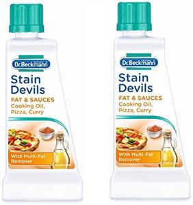Dr Beckmann Stain Devils Fat & Sauces Cooking Oil, Pizza & Curry Stain Remover (2 x 50ml)