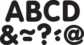 Teacher Created Resources 77188 Black Classic 2-Inch Magnetic Letters