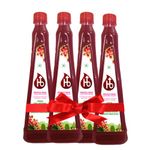 HB+ Prickly Pear Fruit Nectar Juice, Powerful Antioxidant, Sweetened with Stevia, Red, 750 ml (Pack of 4)