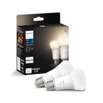 Philips Hue Smart 60W A19 LED Bulb - Soft Warm White Light - 2 Pack - 800LM - E26 - Indoor - Control with Hue App - Compatible with Alexa, Google Assistant and Apple Homekit