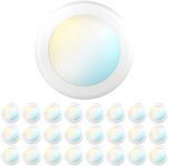 Sunco 24 Pack 5/6 Inch LED Disk Lig