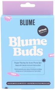 Blume Buds Salicylic Acid Pimple Patches for Face - FSA & HSA Eligible Acne Patches - Hydrocolloid Bandages to Help Absorb Oil & Speed Up Healing - Vegan & Biodegradable Overnight Skincare (24 Count)