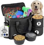 Top Dog Pet Gear Dog Travel Bag for Supplies - Includes Travel Bag, Travel Dog Bowls, Food Storage - Airline Approved Dog Bags for Traveling - Dog Travel Accessories for Camping, Beach