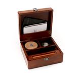 LITT Original Stash Box: Premium Wooden Storage Rolling Box with Airtight Smell-Proof Container, Bags Tray, and More – The Ultimate Lockable Storage Box for Organising Your Stash in Style | Brown