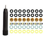 HiSport Fuel Injector Seal Kits Rebuild Set Include O-rings, Pintle Caps, Seal Spacers, Filter Baskets with 1pcs Filter Removal Tool [8 Set]