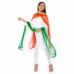 Traditions Bazaar Women's Tie-Dye Chiffon Dupatta (D35-TRICLR-01-G_Multicolor_2.25 Metres)