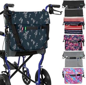 Vive XL Wheelchair Accessories Bag - Waterproof, Scratch-Resistant, Double-Stitched, Machine Washable for Adults, Seniors, 15 Colors - Storage Walker Backpack to Hang on Back of Wheel Chair