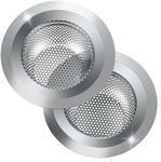 BARTANS 2 Pack Sink Strainer Sets - Large Wide Rim 4.5" Stainless Steel Strainer with Rust-Free Function and Anti-Clogging Micro-Perforation - Kitchen Sink Drain Strainer (Silver)