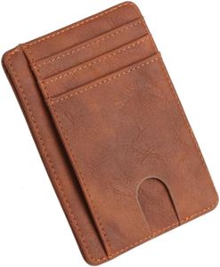 Zenly Slim Wallet for Men - Premium Leather | Card Wallets, Card case & Money Organiser, Minimalist Designer Wallet for Men | and RFID Protection Leather Wallet with ID Window for Cash (Coffee Brown)