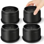 MixDora Bed Risers 2 Inch Round Stackable Furniture Risers Anti-Slip Chair Raisers for Sofas Couches Table Set of 4 Pack Black (2 Inch 4 Pack)