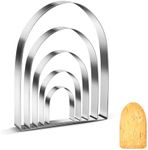 Tmflexe Arch Door Cookie Cutters Egg Biscuit for Kids DIY Lunchbox Bento Box Fruit Vegetable Sandwich Cutters for Baking Children Boys Girls, Pack of 5