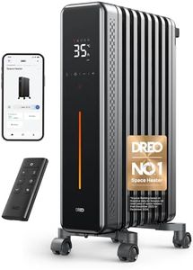 Dreo 2000W Smart Oil Filled Radiator for Large Room, 9 Fins Silent Electric Heater with Temp Display, Digital Thermostat, Remote, Low Energy Heaters for Home, 7 Safety Protection, 24H Timer