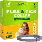 Natural Flea & Tick Collar for Cats - 6 Months Control of Best Prevention & Safe Treatment - Anti Fleas and Ticks Essential Oil Repellent (1 Pack)