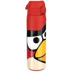 ION8 Steel Water Bottle, 600 ml/20 oz, Leak Proof, Easy to Open, Secure Lock, Dishwasher Safe, Flip Cover, Fits Cup Holders, Carry Handle, Durable, Metal Water Bottle, Raised Print, Angry Birds Design