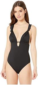 Eberjey Women's So Solid Grayson One-Piece, Black, Small