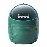 Greyoe Desk Bin, Mini Bin, Small Bin, Kitchen Bin Bedroom Bin Desktop Trash Can Small Desktop Trash Can Bathroom Trash Can Bathroom Kitchen Portable Cute Cartoon Style Trash Can (Green)