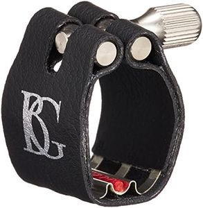 BG Franck Bichon Revelation BB Clarinet Ligature and Cap with Silver Plated Support and Red Sling