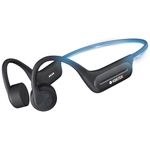Voistek Bone Conduction Headphones IP68 Waterproof Swimming Headset, Open Ear Bluetooth 5.3 Sport Headphones with 32GB MP3, LED Headband Light for Underwater Running Gym Cycling Walking Workout