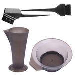 FRCOLOR 4Pcs Hair Dye Coloring Kit, Hair Dye Brush and Bowl Set with Measuring Cup for DIY Salon and Home Use