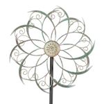 Viveta Wind Spinner,Kinetic Windmill for Yard,Rustproof＆Waterproof Pinwheels with 4 Sturdy Stake,Wind Sculptures for Yard Decor 13 * 57 Inches